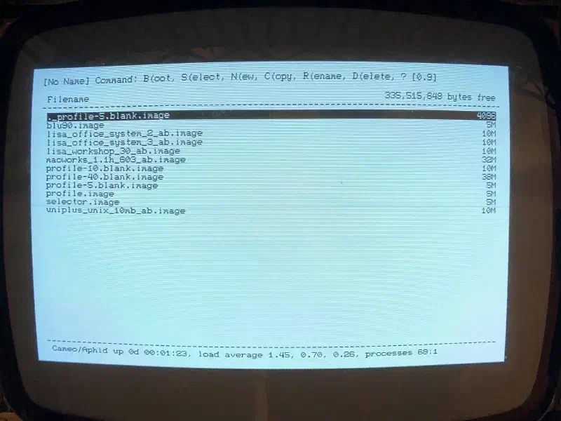 The Selector OS for Lisa provides a boot menu for booting from a variety of operating systems on the included SD card