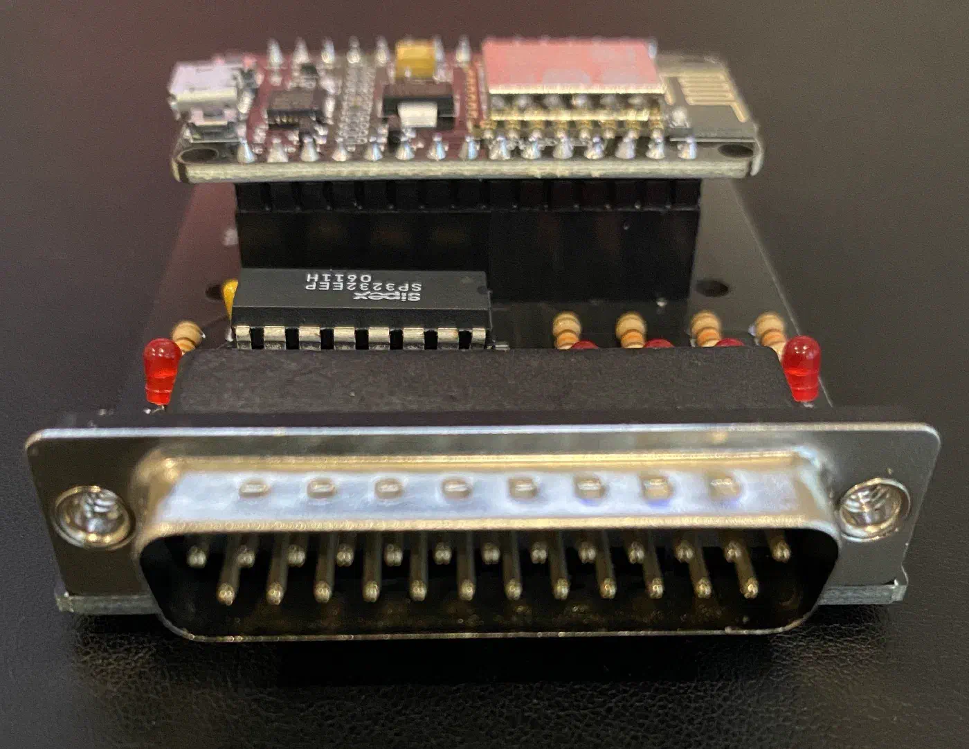 the modem with a male connector