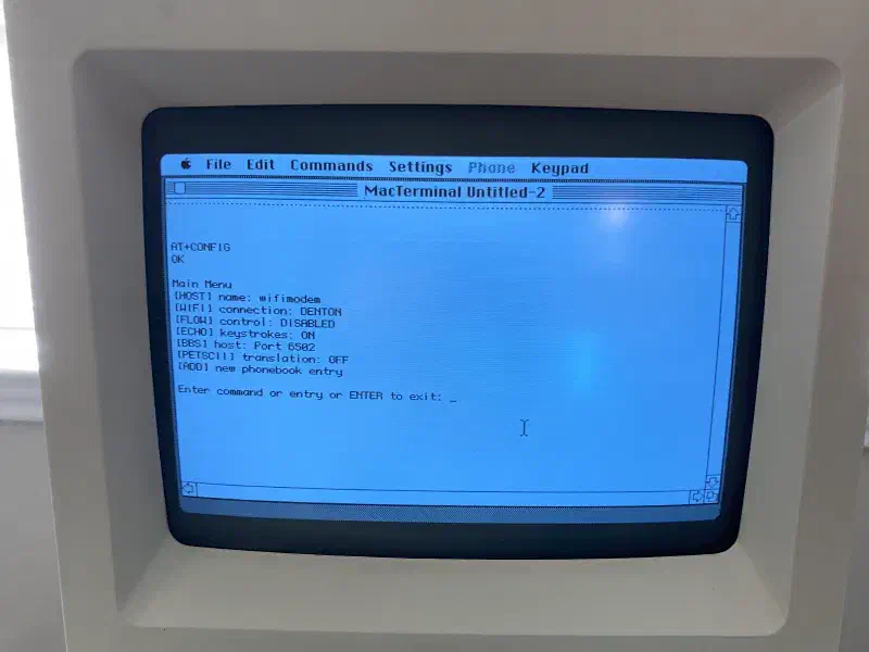 wifimodem connected to a Macintosh SE